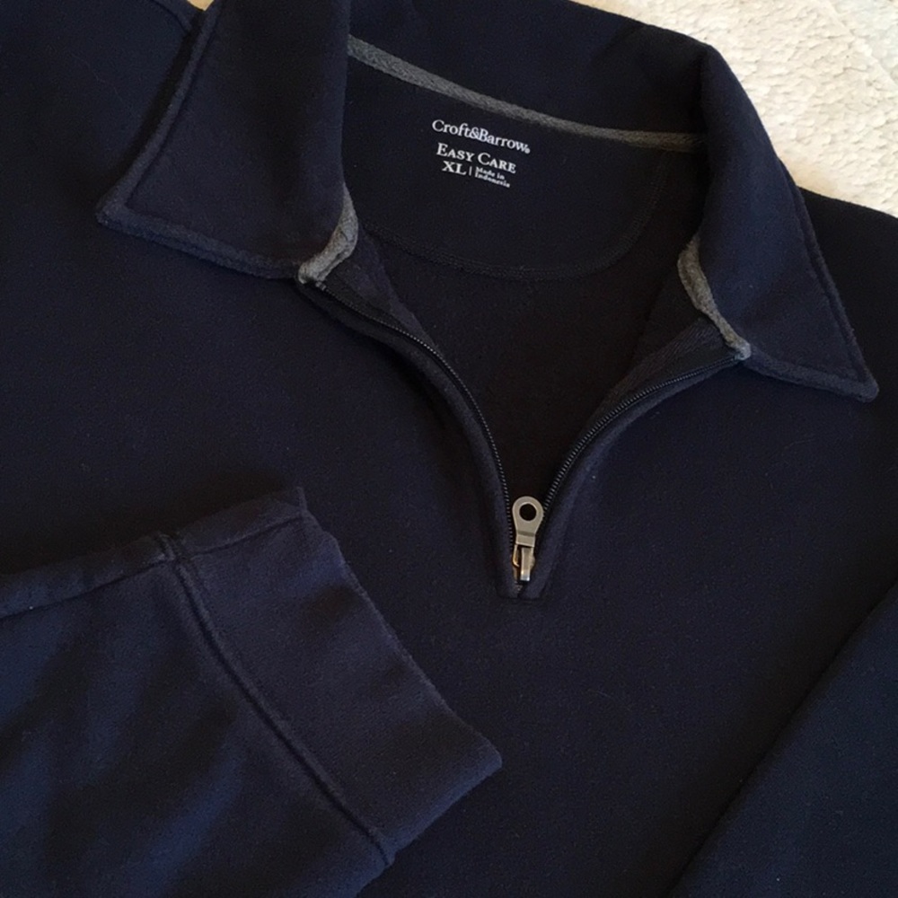 Men’s sweatshirt/pullover with neckline zipper